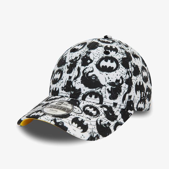  New Era Chyt Super Aop 9Forty Batman Çocuk Beyaz Şapka