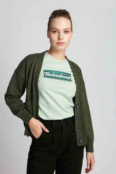  Kadın Hırka 23223 0324 - Iguana green