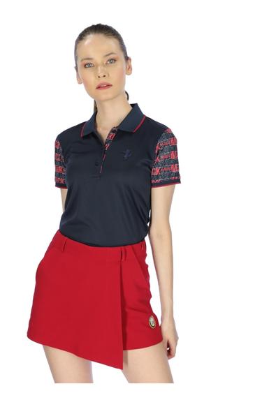  Kadın Polo Tişört 21337 166 - 166 NAVY BLUE