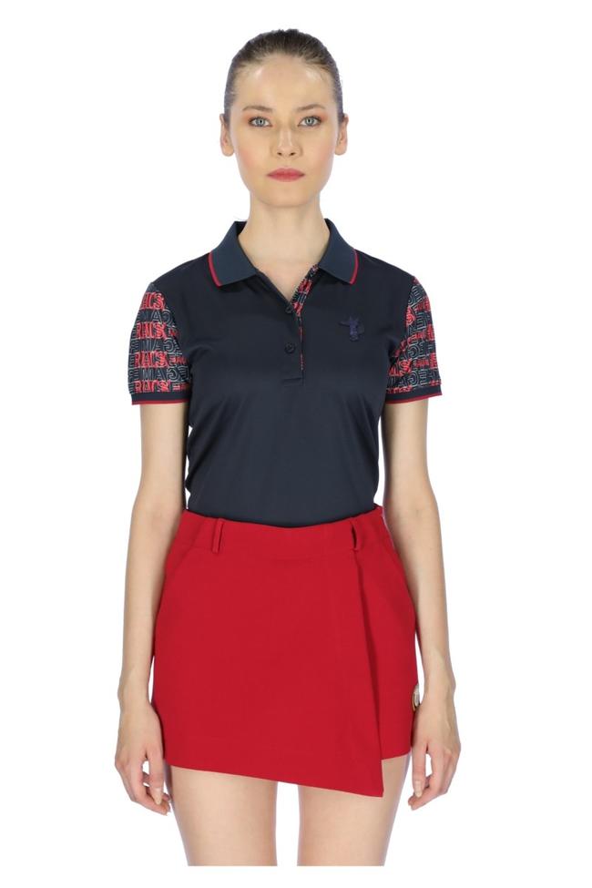  Kadın Polo Tişört 21337 166 - 166 NAVY BLUE