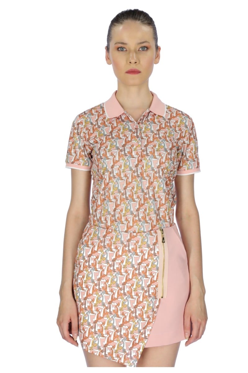  Kadın Polo Tişört 21338 1611 - BRIDAL ROSE