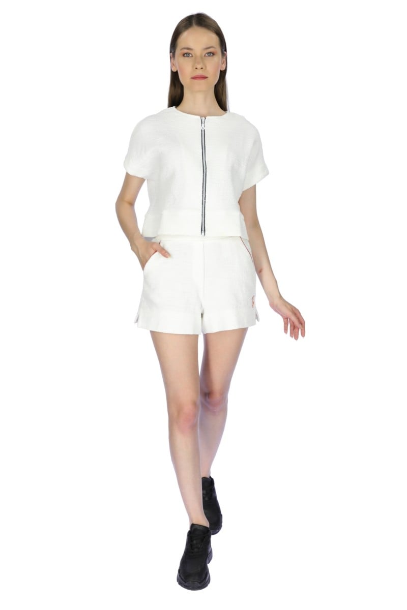  Kadın Bermuda Şort 21369 1000 - 1000 WHITE