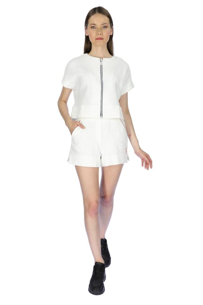  Kadın Bermuda Şort 21369 1000 - 1000 WHITE