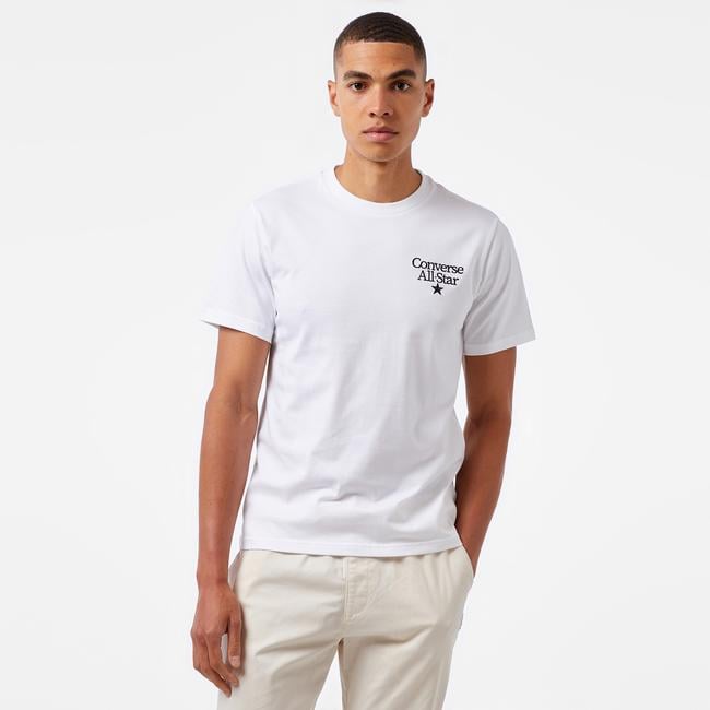  Converse All Star Erkek Beyaz T-Shirt