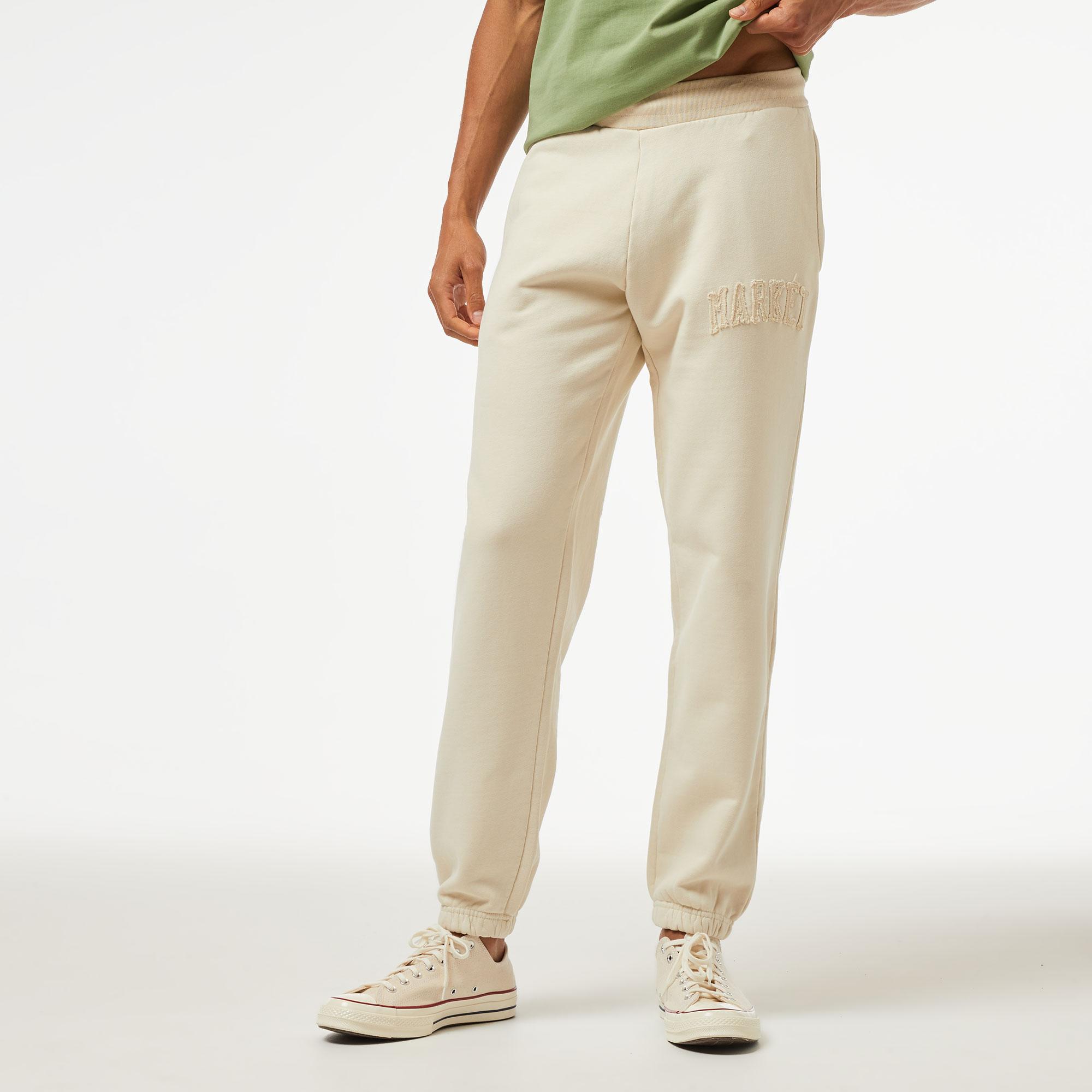 Market Vintage Wash Arc Erkek Krem Eşofman Altı