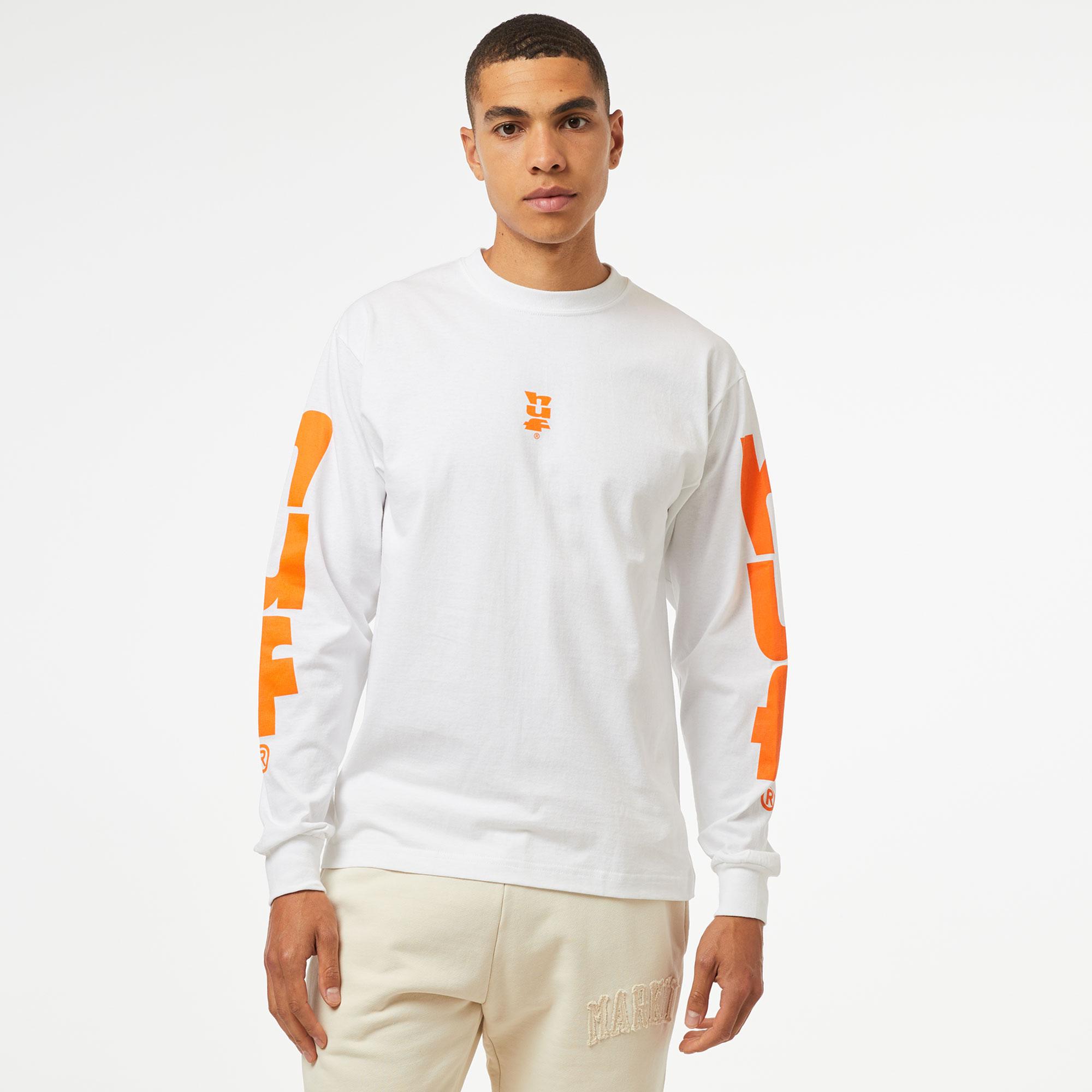 HUF Megablast Stretch L/S Erkek Beyaz Sweatshirt