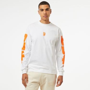  HUF Megablast Stretch L/S Erkek Beyaz Sweatshirt
