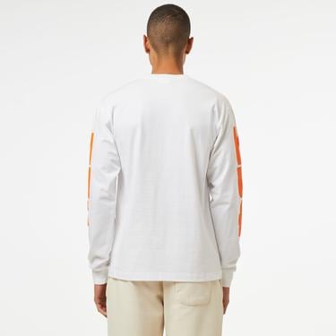  HUF Megablast Stretch L/S Erkek Beyaz Sweatshirt