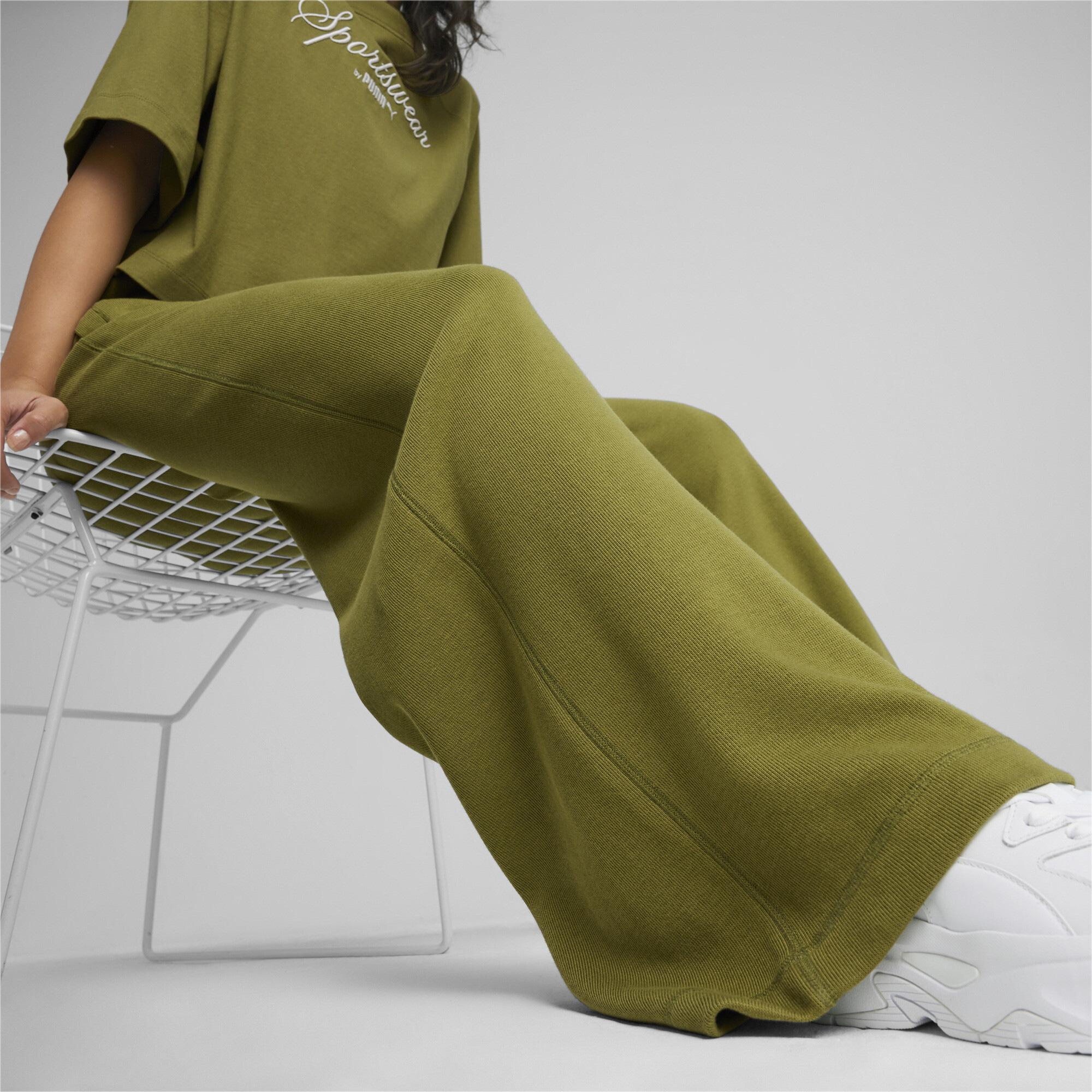 Puma Classics+ Relaxed Kadın Yeşil Eşofman Altı