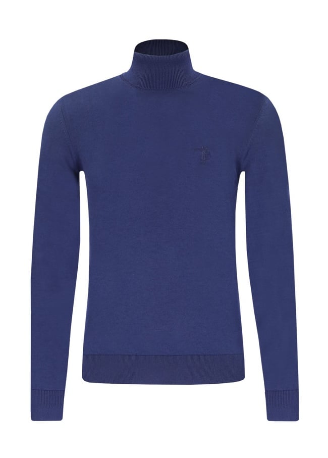  Erkek Boğazlı Kazak  14514 - Mavi