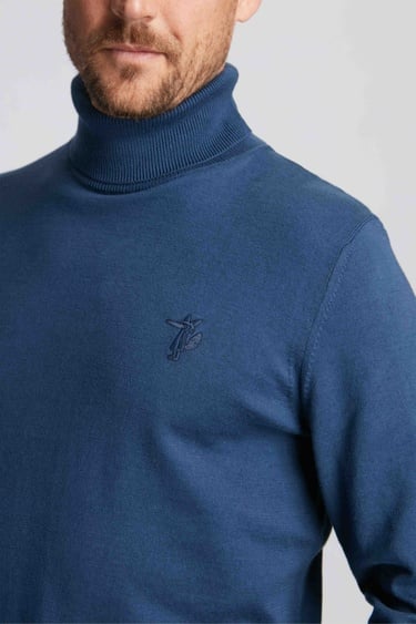  Erkek Boğazlı Kazak  14514 - Mavi