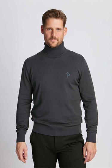  Erkek Boğazlı Kazak  409 - Gri