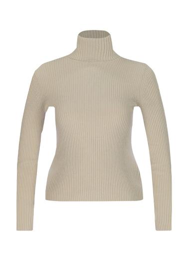  Kadın Boğazlı Kazak  1143 - Ekru