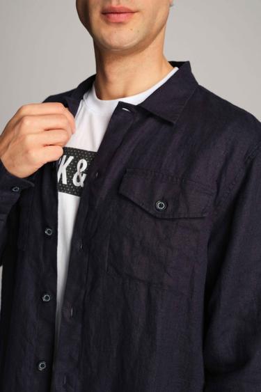  Erkek Gömlek Ceket  166 - Lacivert