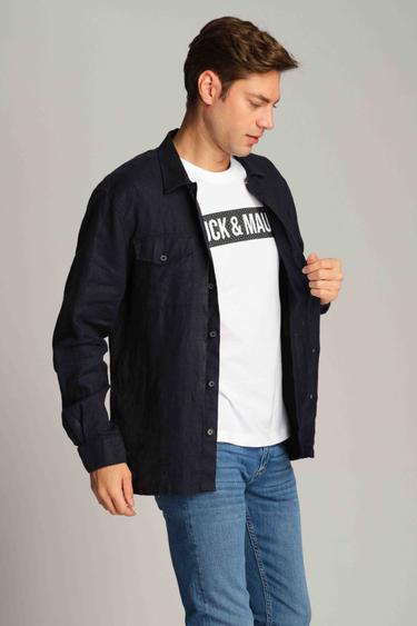  Erkek Gömlek Ceket  166 - Lacivert