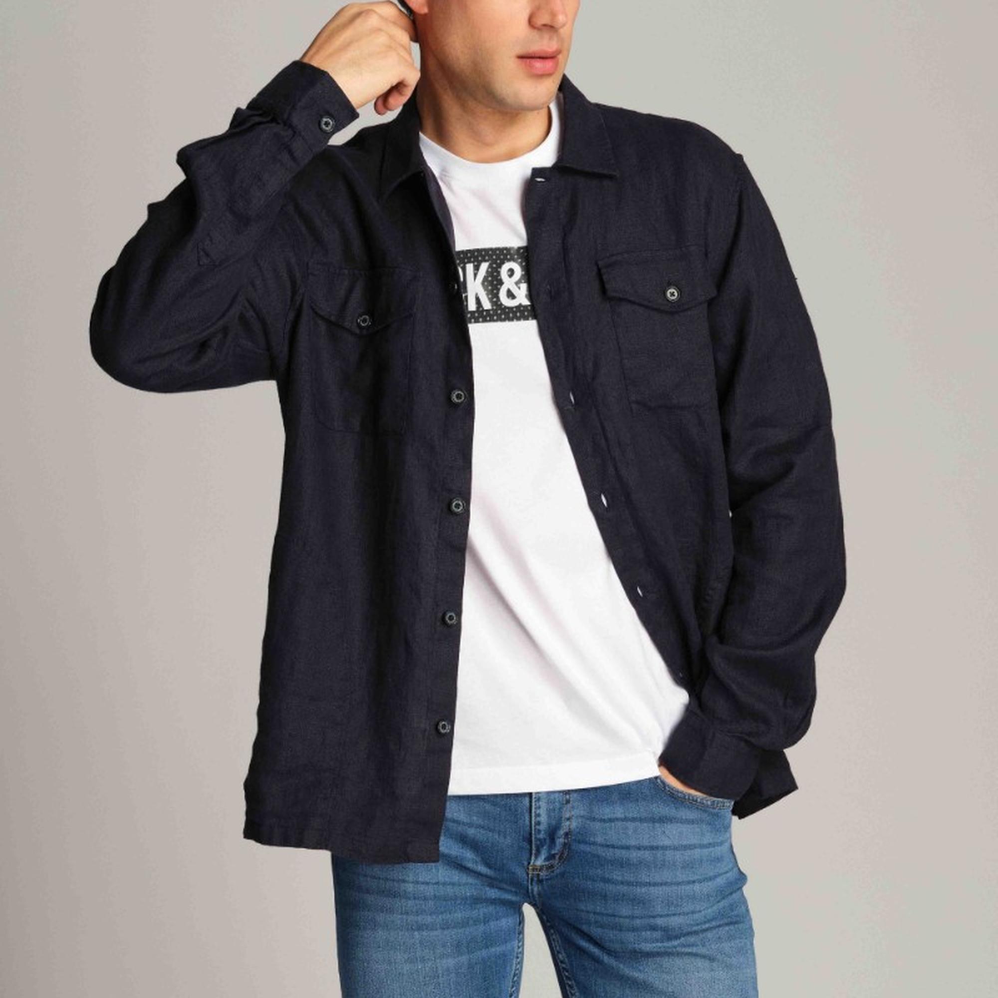 Erkek Gömlek Ceket  166 - Lacivert