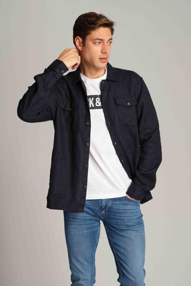  Erkek Gömlek Ceket  166 - Lacivert