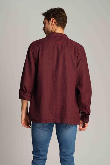  Erkek Gömlek Ceket  7181 - Mürdüm