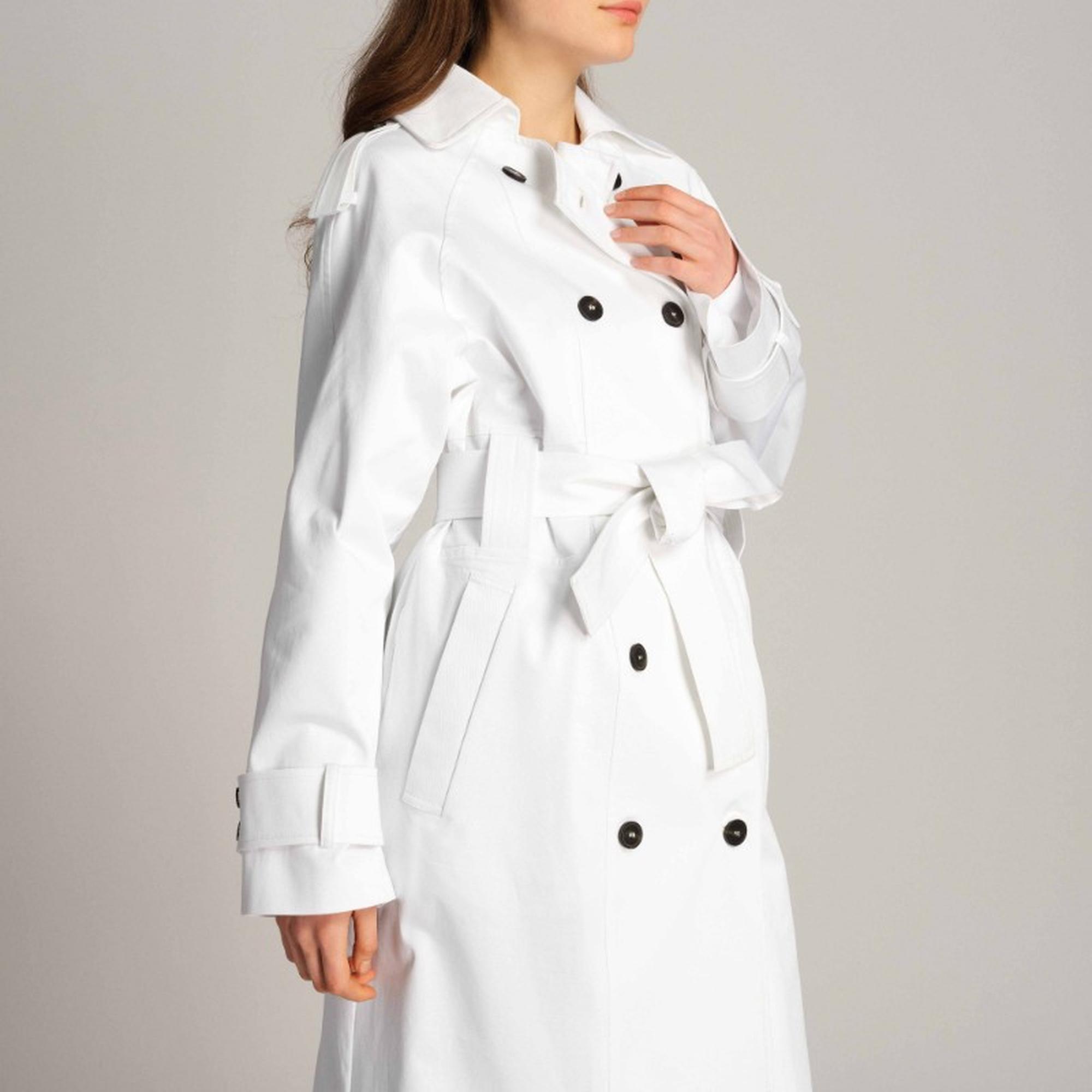 Kadın Trençkot  1000 - Beyaz