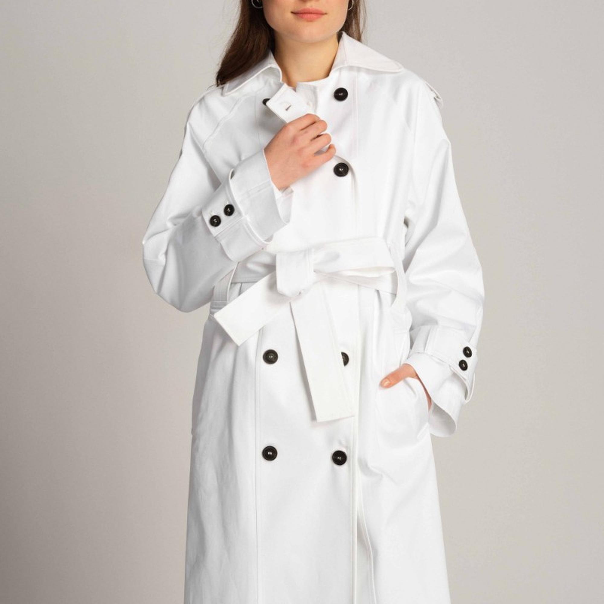 Kadın Trençkot  1000 - Beyaz