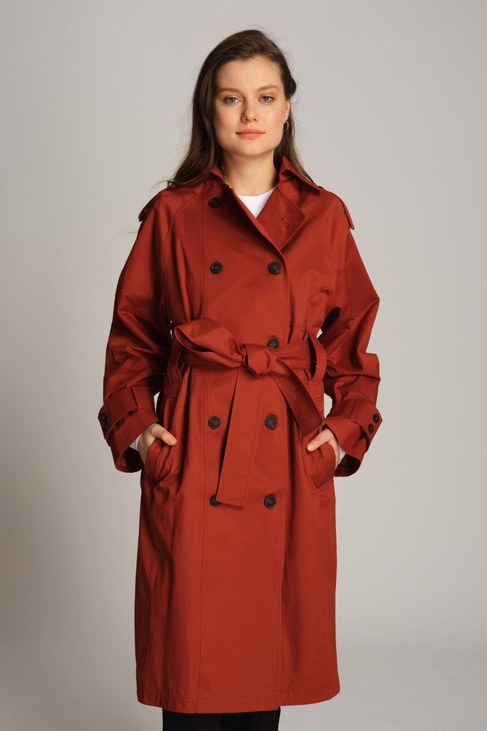  Kadın Trençkot  1354 - Hardal rengi