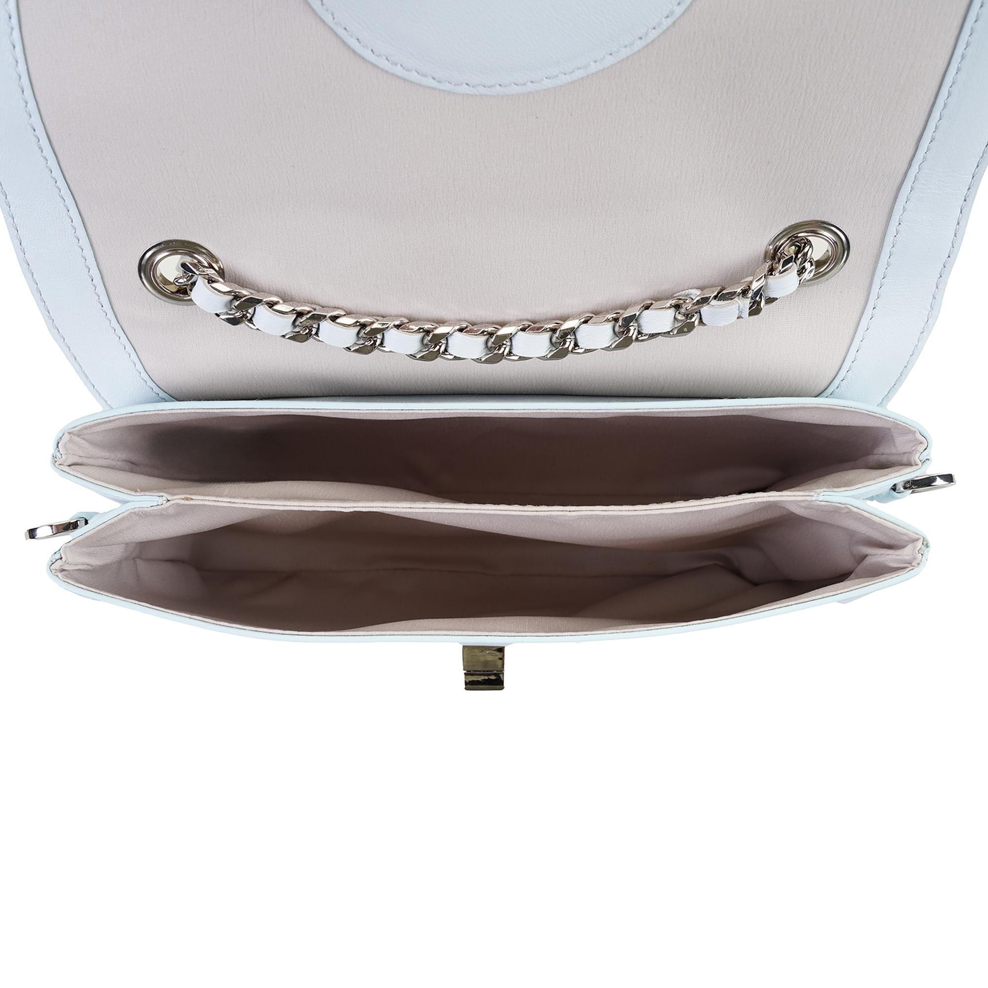 Karla Mavi Kadın Deri Omuz Çantası