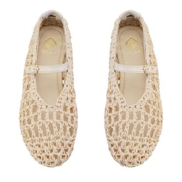  Kadın Ten Ayarlanabilir Tokalı Hasır Babet