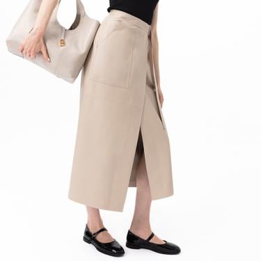  Alcee Bej Kadın Uzun Deri Etek