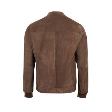  Ambrosi Kahve Erkek Bomber Süet Deri Ceket