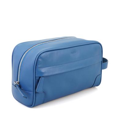  Jonatan Mavi Erkek Deri Kozmetik El Çantası