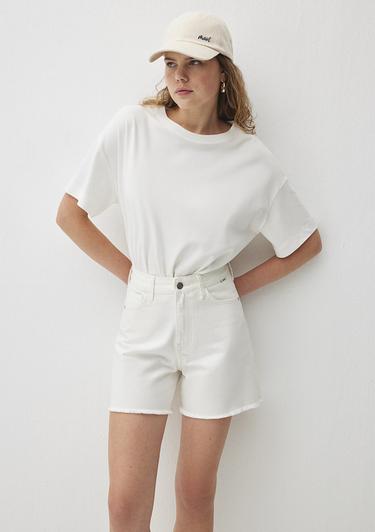  Mavi Millie 90lar Kırık Beyaz Jean Şort 1458987074