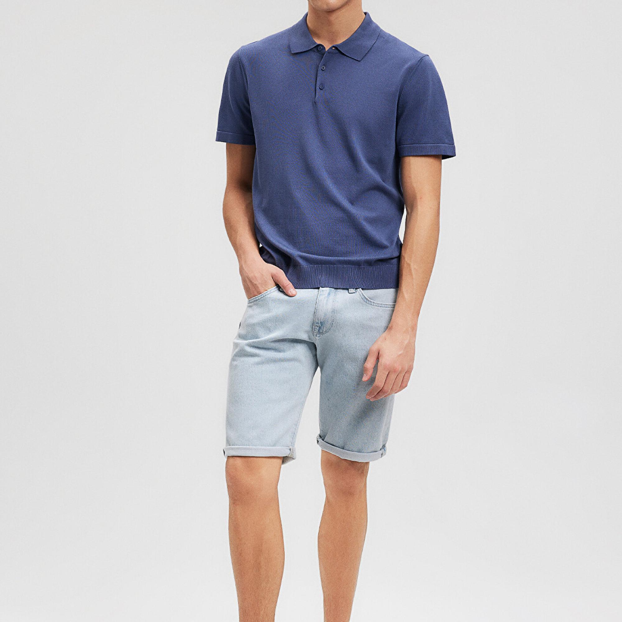 Mavi Tim Street Buz Mavi Jean Şort 0428487138