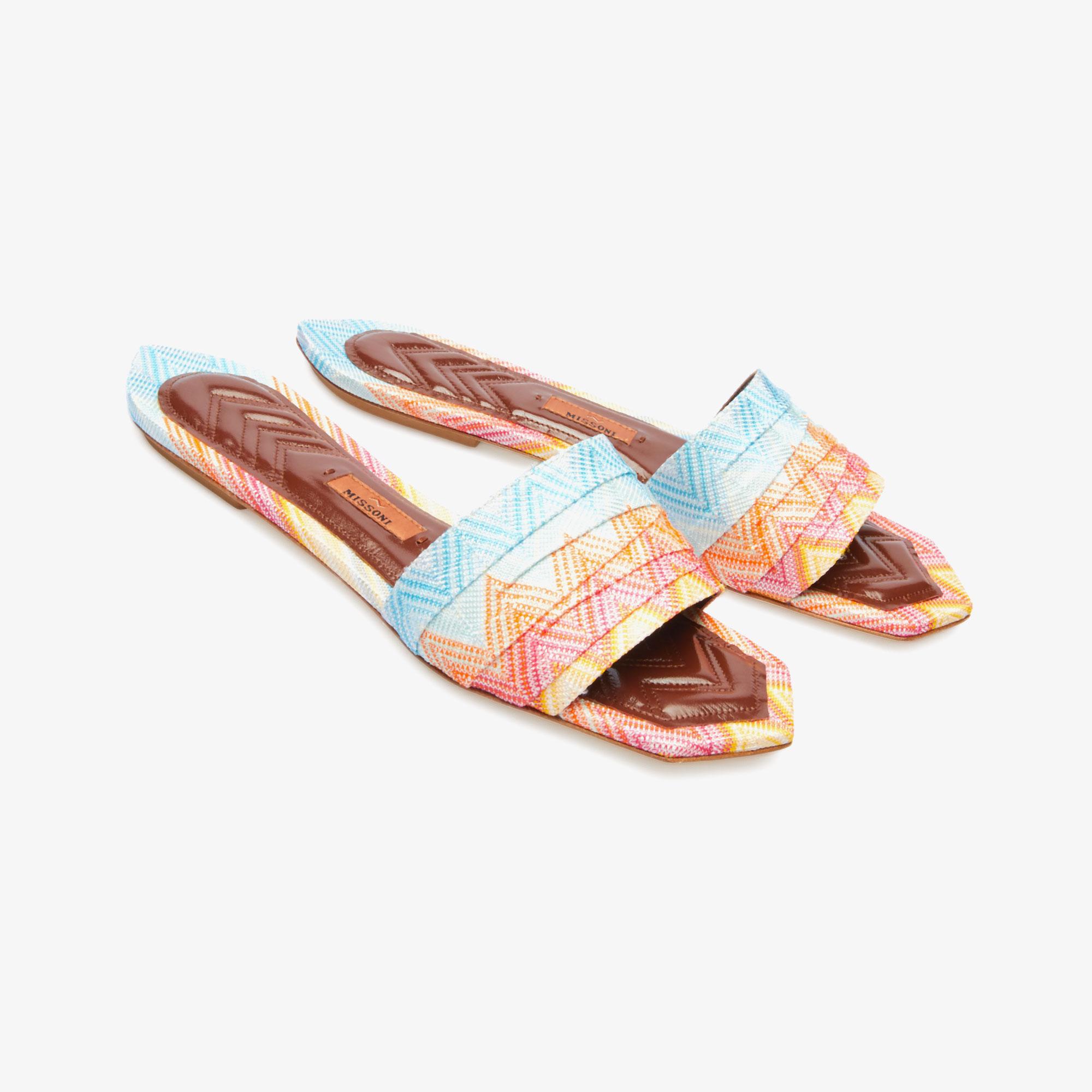 Missoni Gia Flat Wave Kadın Sarı Terlik