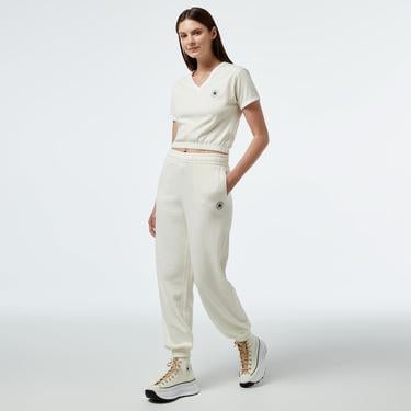  Converse Chuck Taylor Kadın Loose Fit Beyaz Eşofman Altı