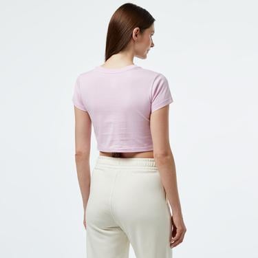  Converse Heart Slim Fit Kadın Lila T-Shirt