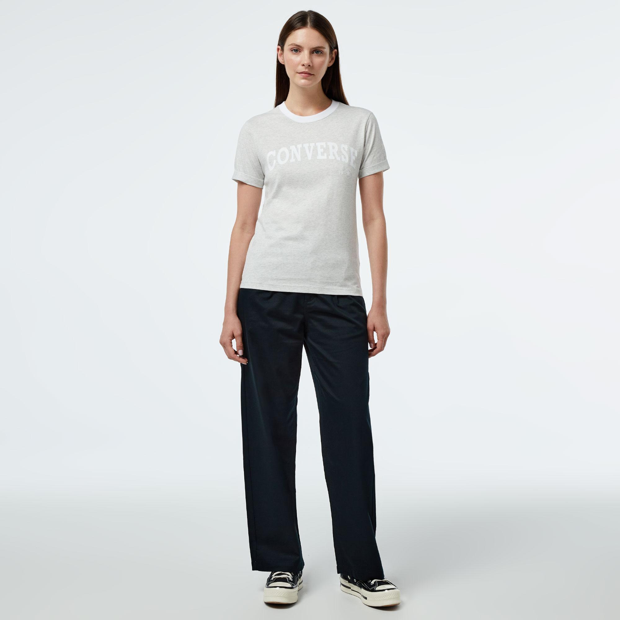 Converse Retro Ringer Kadın Gri T-Shirt