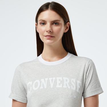  Converse Retro Ringer Kadın Gri T-Shirt