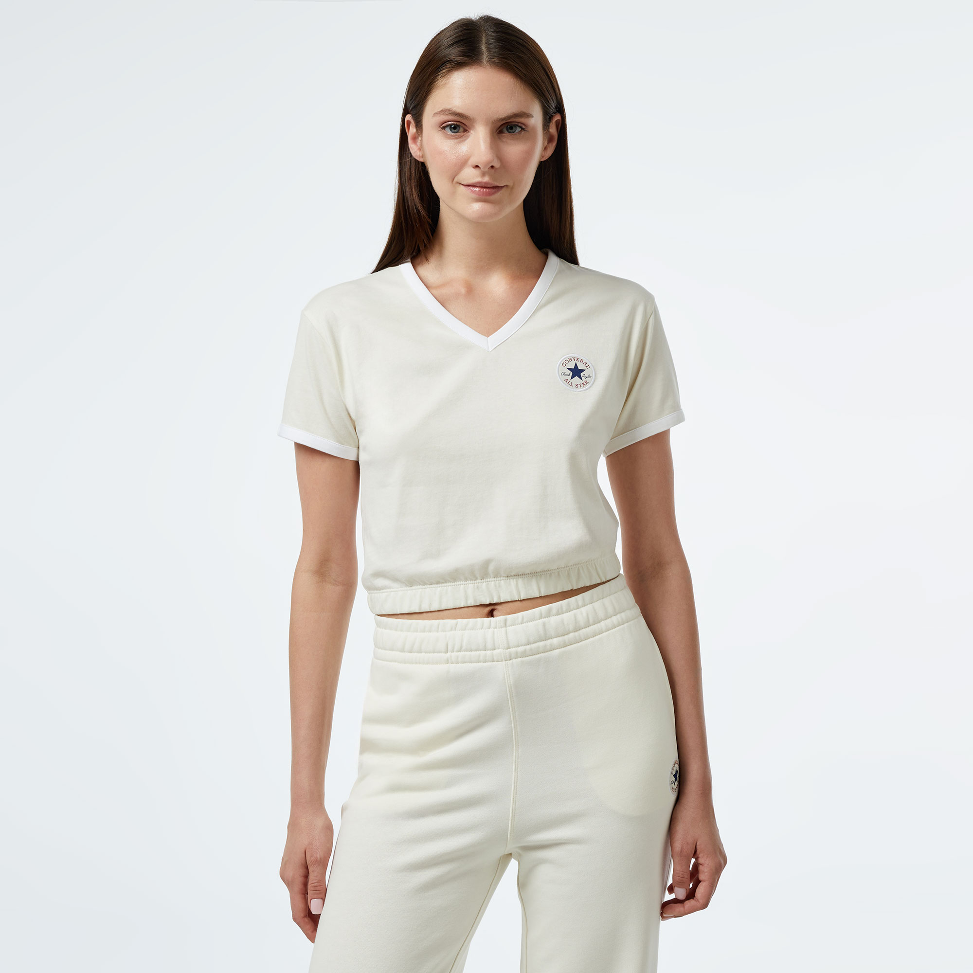  Converse Retro Kadın Beyaz T-Shirt