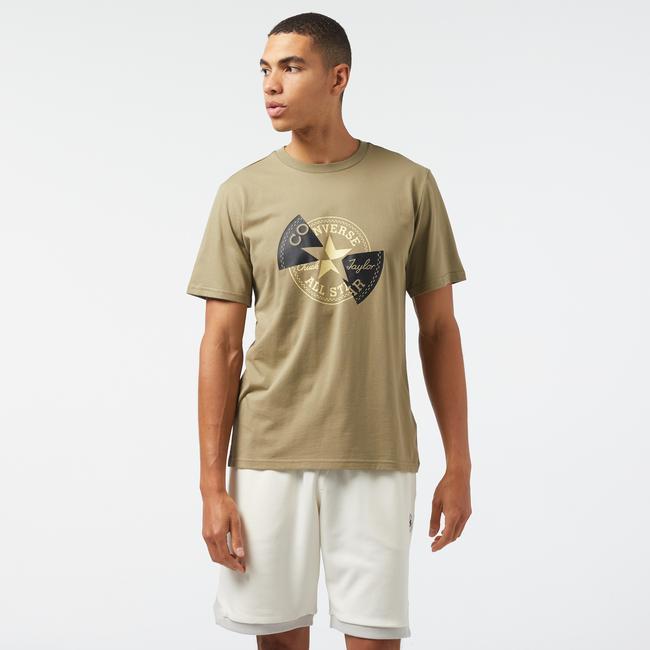  Converse Distorted Erkek Haki T-Shirt