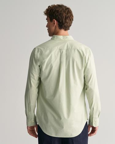  GANT Erkek Yeşil Regular Fit Düğmeli Yaka Poplin Gömlek
