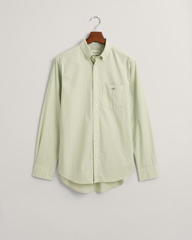  GANT Erkek Yeşil Regular Fit Düğmeli Yaka Poplin Gömlek