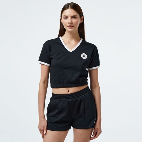  Converse Retro Kadın Siyah T-Shirt