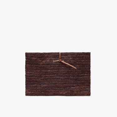  Manebi Handcrafted Raffia Kadın Kahverengi El Çantası