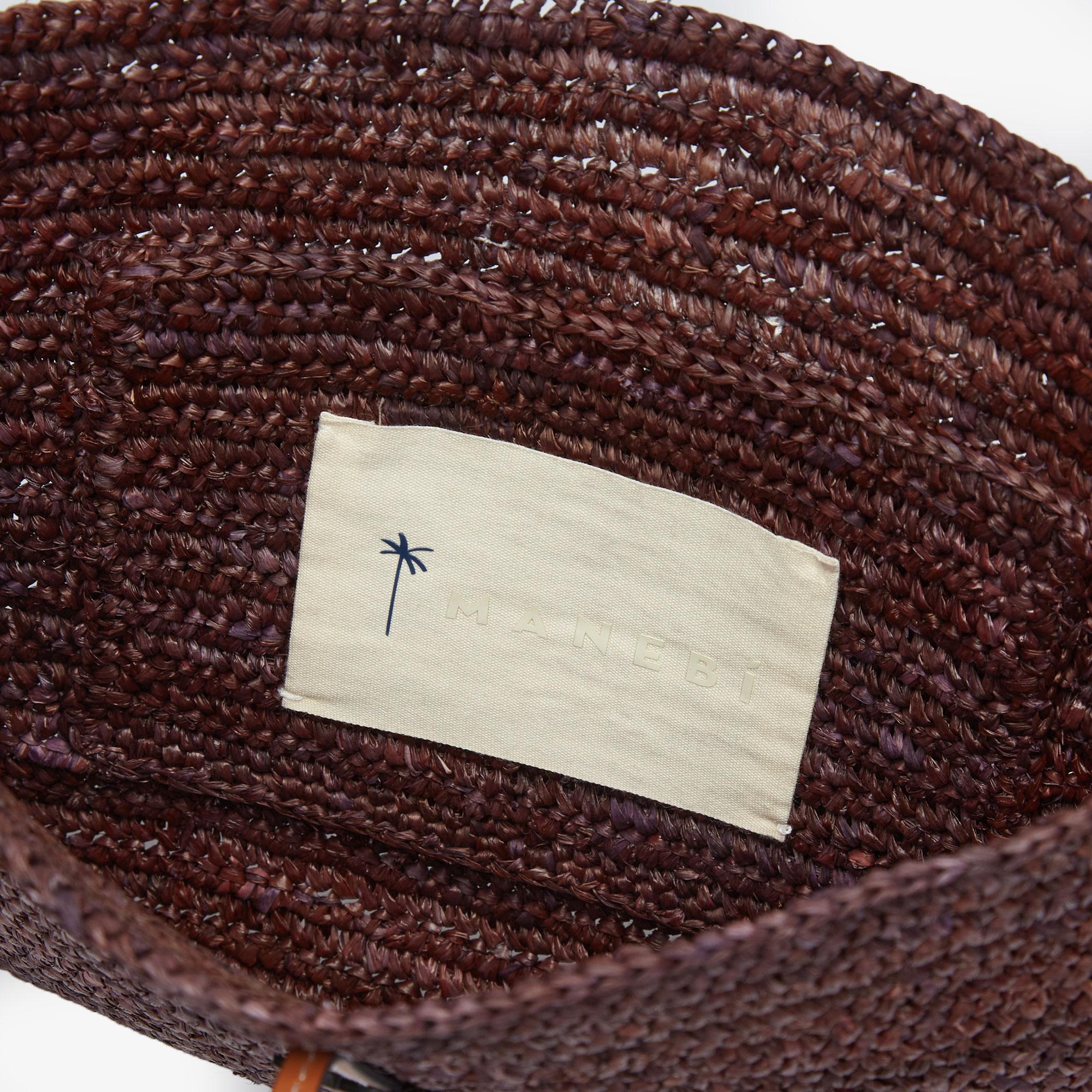 Manebi Handcrafted Raffia Kadın Kahverengi El Çantası