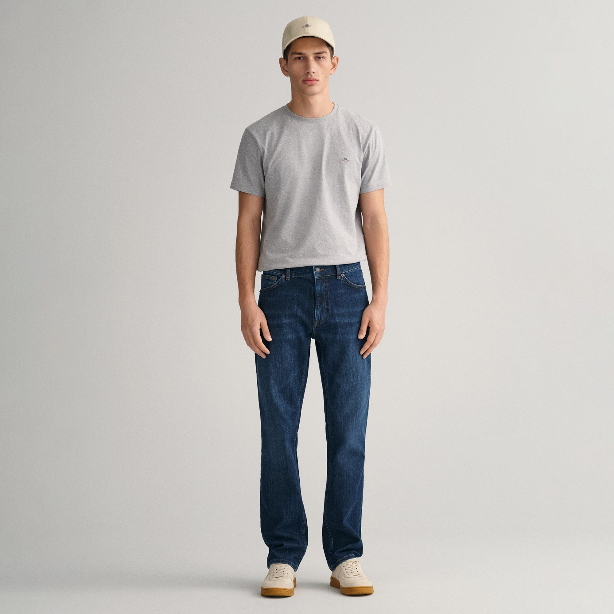 GANT Erkek Lacivert Regular Fit Jean