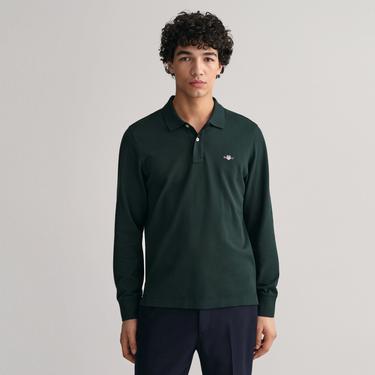  GANT Erkek Yeşil Regular Fit Uzun Kollu Polo