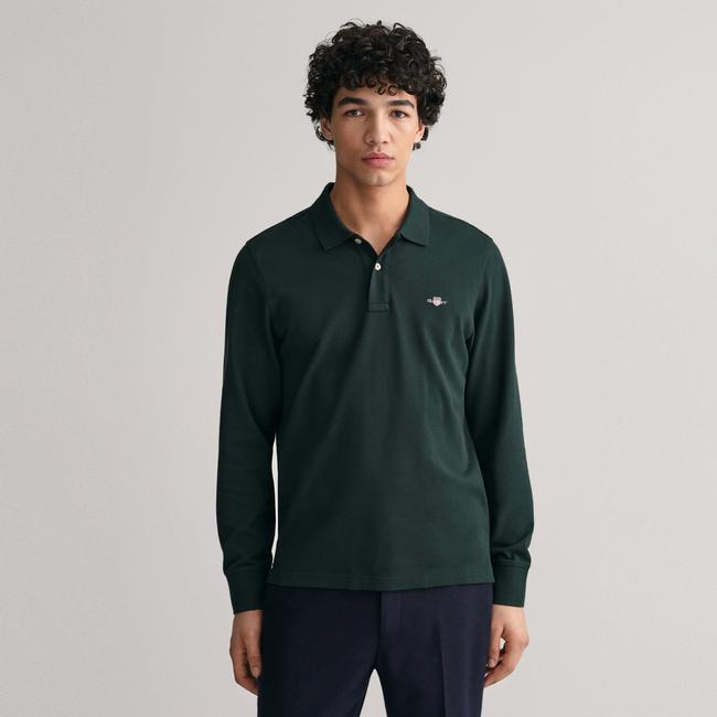  GANT Erkek Yeşil Regular Fit Uzun Kollu Polo