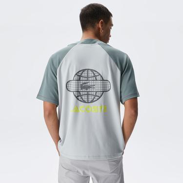  Lacoste House of SuperStep X Lacoste Erkek Gri/Yeşil Gömlek