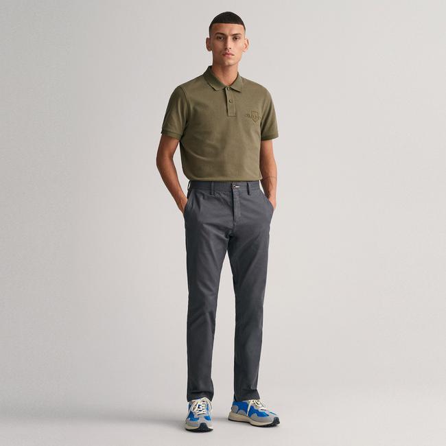  Gant Erkek Gri Slim Fit Chino Pantolon