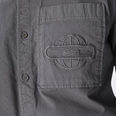  Lacoste X House of SuperStep Erkek Gri Gömlek